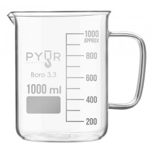 Glass Beaker 1000ml w/Handle
