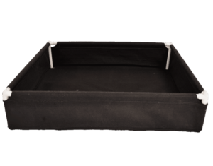 Black GeoPlanter and Tray Liner 48" x 48" x 12"