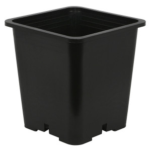 Gro Pro Premium Black Square Pot 6" x 6" x 8"